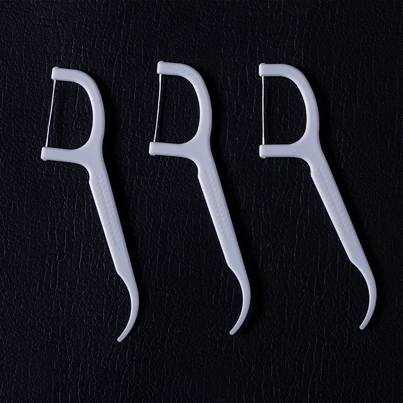 Классическая полимерная одноразовая эластичная зубочистка для чистки полости рта