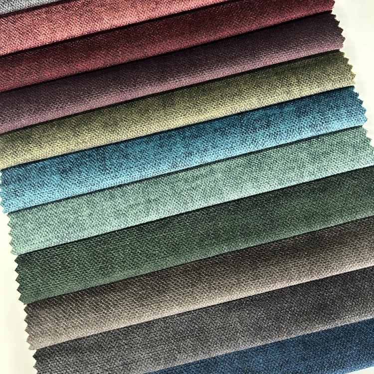 Chinese factory hot selling  embossed printed holland velvet sofa fabric knitting upholstery fabric