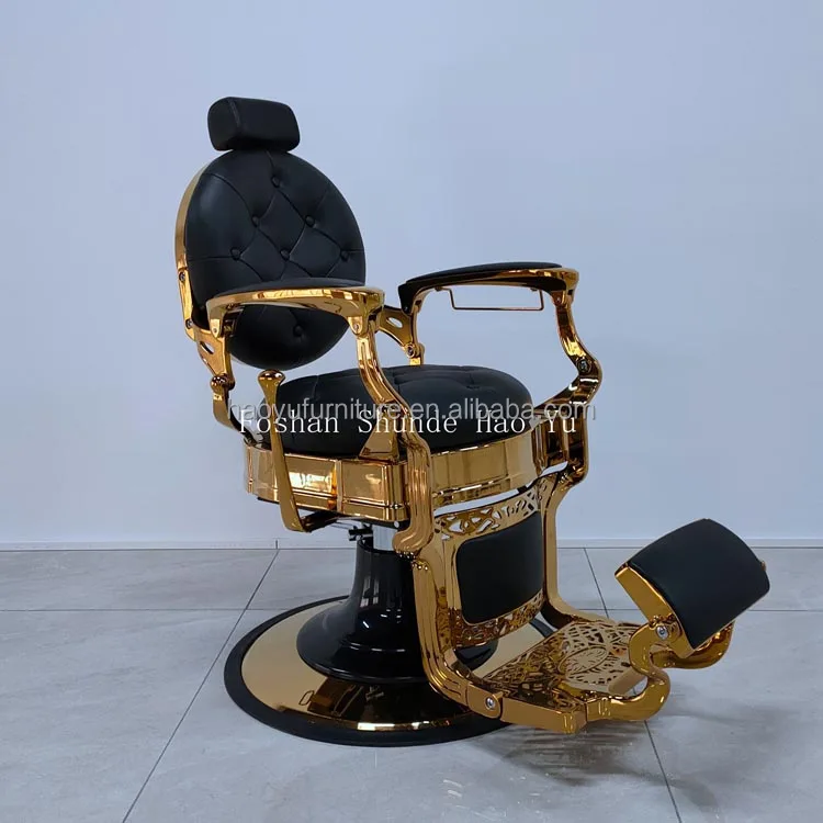 classic golden barber chair hydraulic oil pump barber chairs black and gold barber chairs