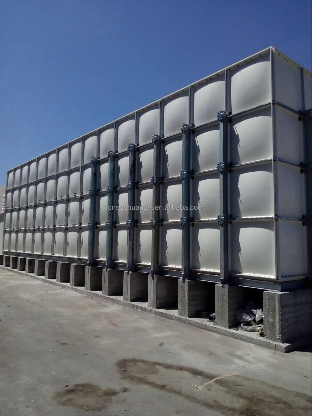 
Hot Pressed Sectional/Panelized/Assembled GRP FRP SMC Fiberglass Clean Water Tank for Hotel 
