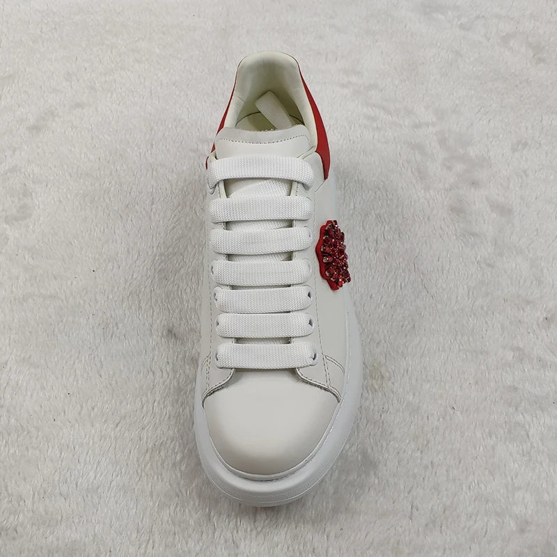 MOQ 1Pair high quality New designers genuine Leather sport shoes women casual