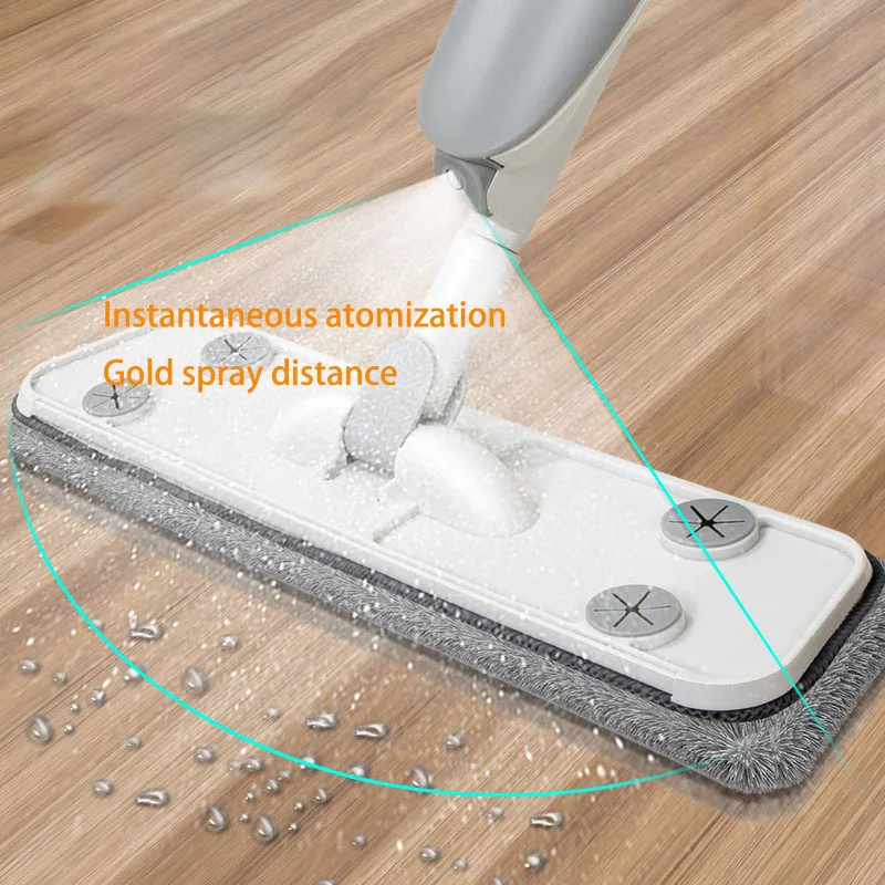 Mops for Floor Cleaning, Microfiber Spray Mop with 300ml Refillable Bottle and 2 Replacement Pads Dry Wet Floor Mop