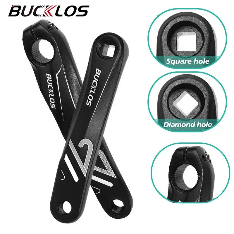 OEM/ODM BUCKLOS Square Hole Bicycle Crank Arms 152/170/175mm Cranksets Diamond Spline MTB Crank E-bike Mountain Bike Crank Arm