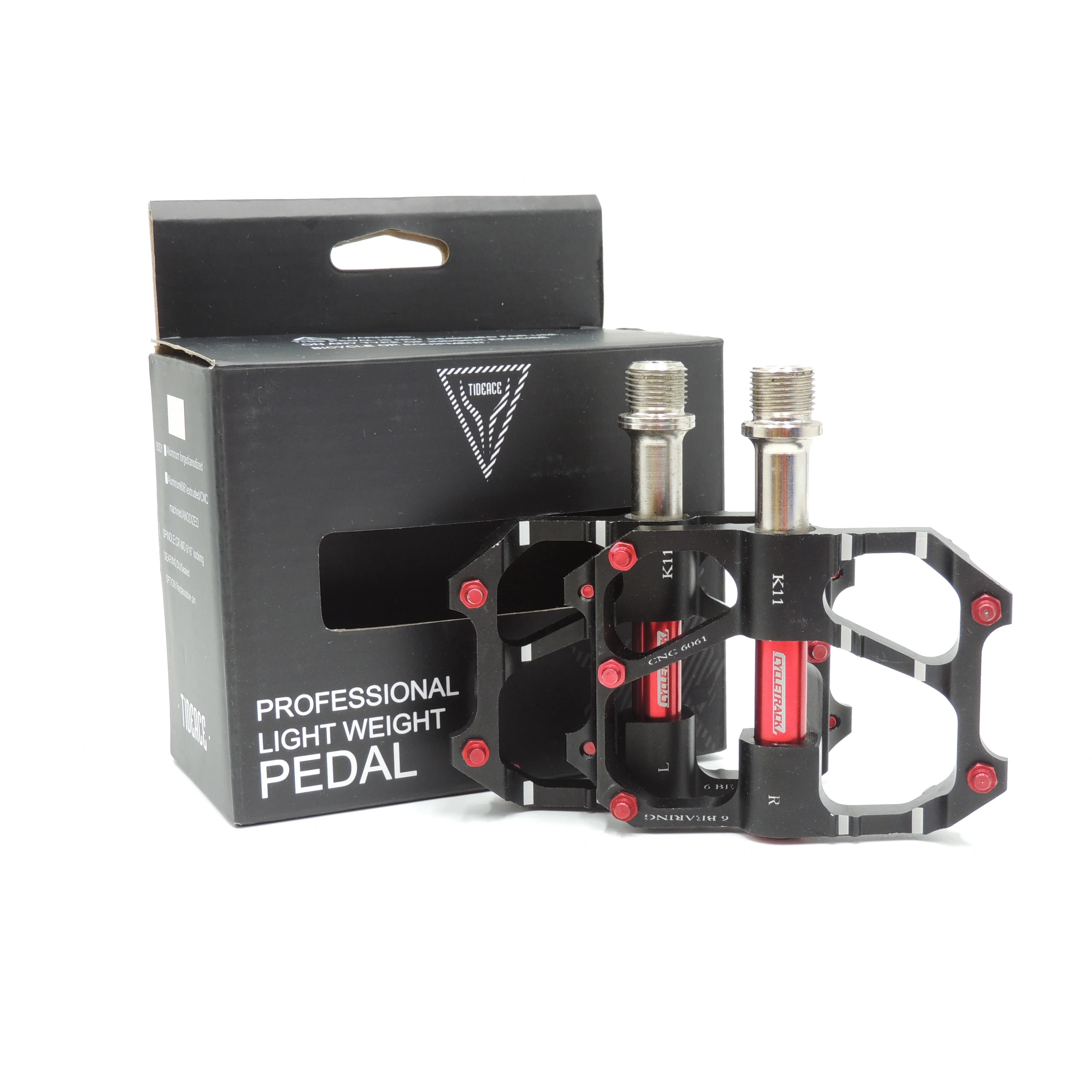 
Bicycle CK-K11 Plating color pedal aluminum flat platform adapter conversion universal compatible mountain bike road bike parts 