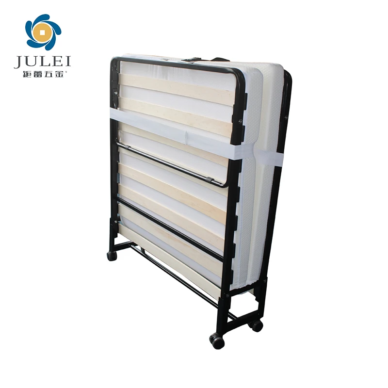 Multi-function Bedroom Furniture Single Hotel Extra Rollaway Folding Single Fold Metal Beds