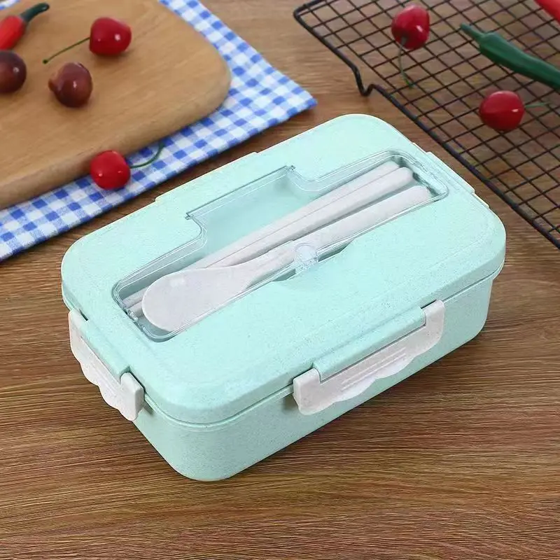 Wheat straw lunch box household fresh-keeping box microwave resistant insulated bento box