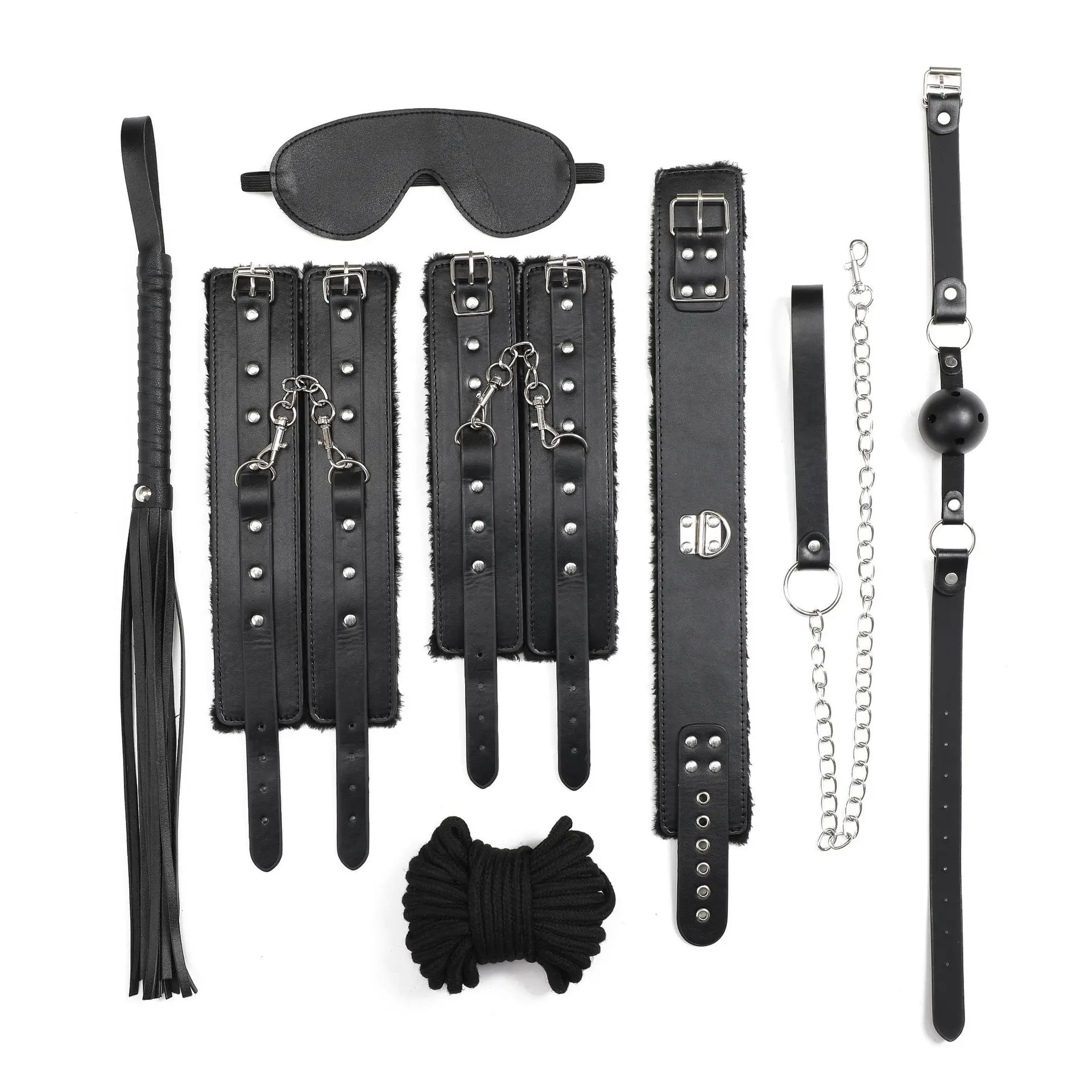 
Bondage Set for SM Leather Collar Cuffs and Ankle Erotic Sale for Adult Sex Games Sex Toys For Couples 