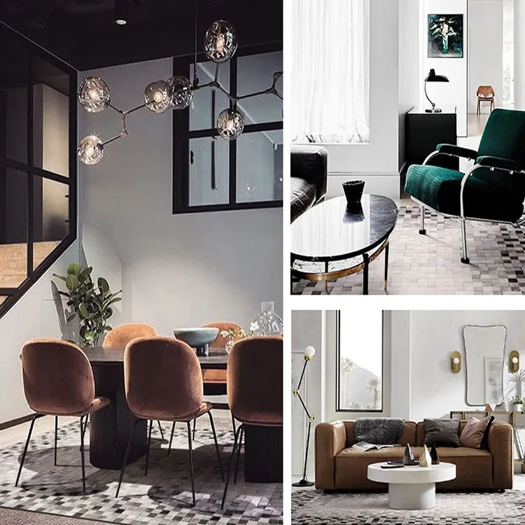 High Quality Home Full Cow Leather Rugs Cowhide Carpet for  Living Room