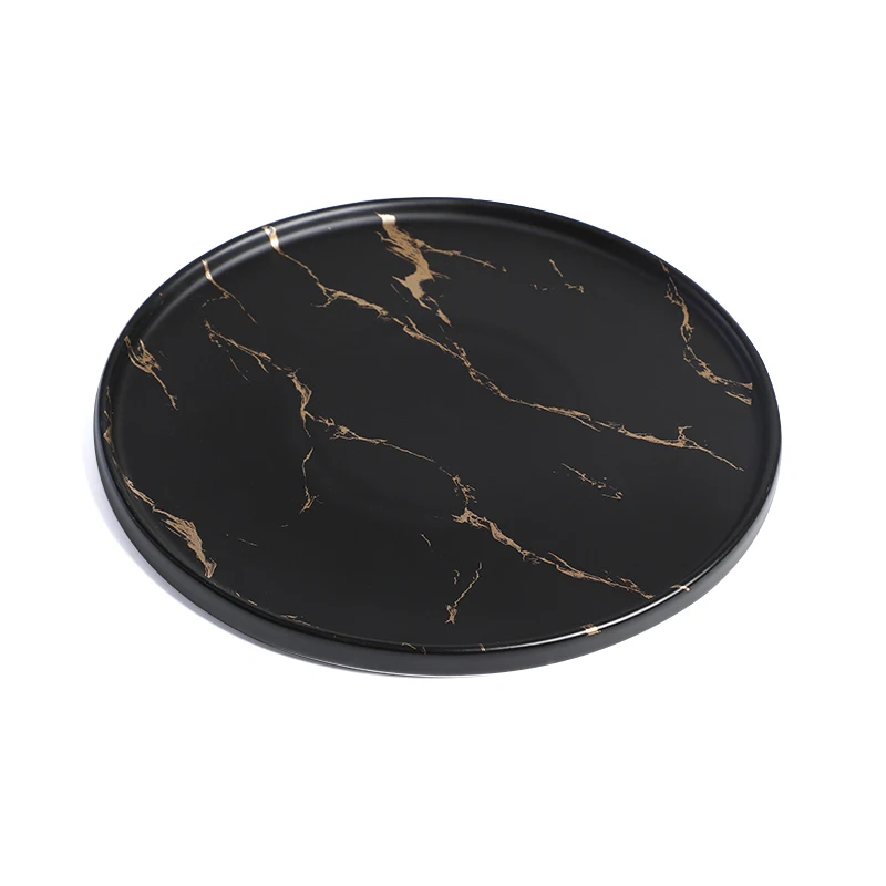 28Ceramics, новинка 2019, матовая круглая фарфоровая тарелка, черные керамические тарелки, используется в отеле, ресторане *