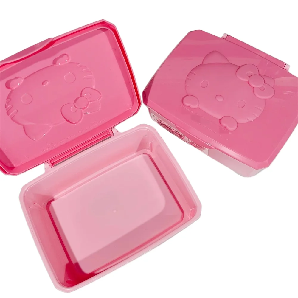 Botu Hot kawaii Case Girl kitty anime kitty melody Desktop Cotton Swab Cotton Pad Stationery Organizer Makeup Storage Box
