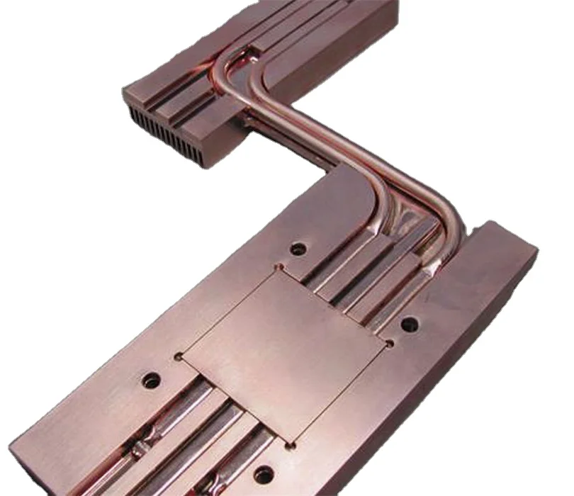 Copper plate With Heat Pipes Copper Base Soldering Process for semiconductor heat sink