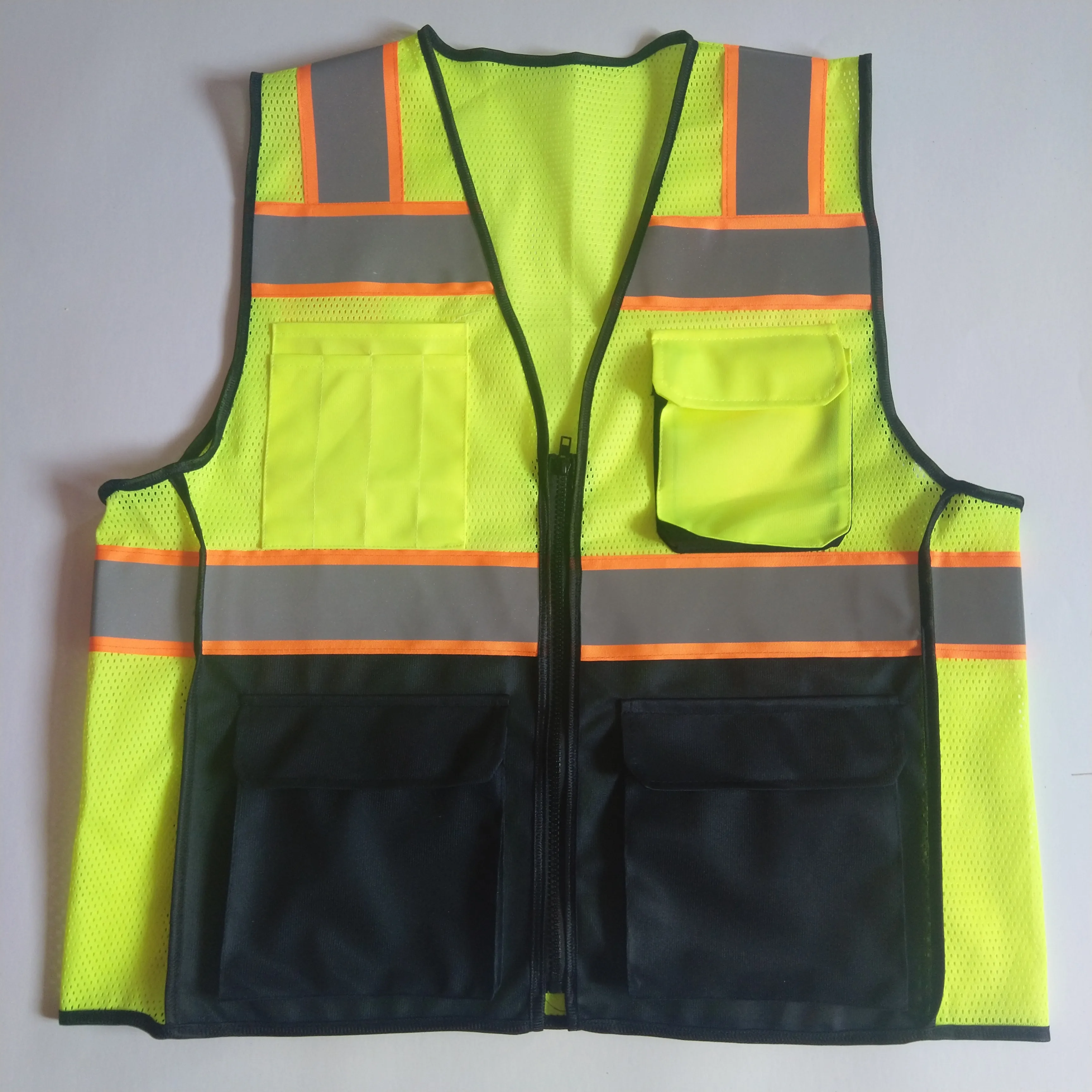 reflective clothes madical uniforms mesh_safety_vest hooded coverall kids waistcoat yellow belt hi vis waterproof jacket