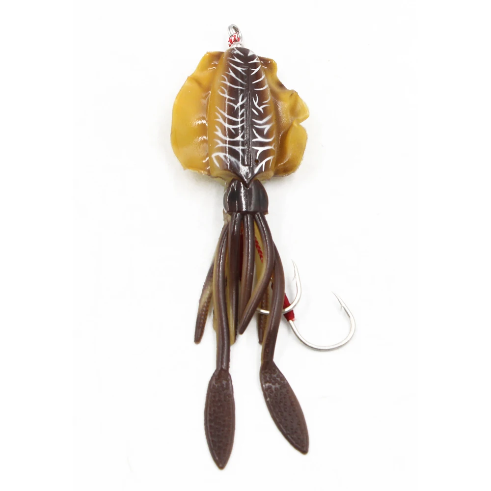 15cm/60g UV Glow Fishing Soft Lure Octopus Calamar pesca mar sea fishing wobbler bait squid jigs fishing lures silicone lure