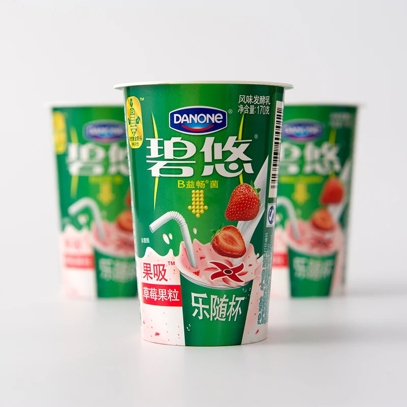 CHN Hot New 180ml thermoforming yaourt jelly ice cream cup frozen yogurt drinking pp plastic cup with aluminum foil lid