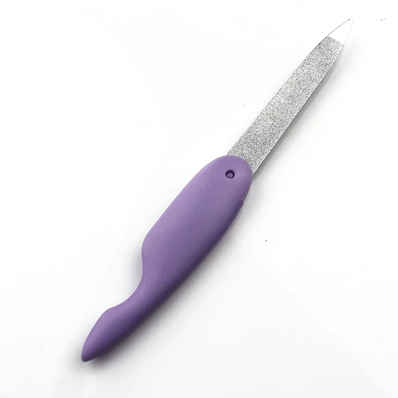 Nail File Metalic Stainless Steel Fold Purple Lixa De Unha Cuticle Lime Ongle A Professionel Tool Lima Unghie Files
