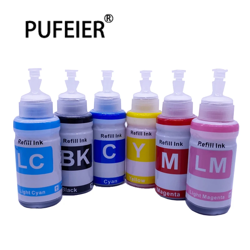 70ml 672 673 674 T6731 Refill Dye Ink Kit For Epson L800 L801 L805 L810 L850 L860 L1800 Inkjet Printer Ink