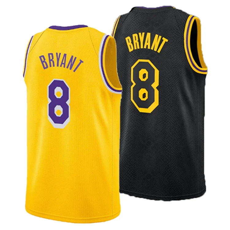Мужские баскетбольные майки/униформы с вышивкой на заказ #24 Коби Брайант