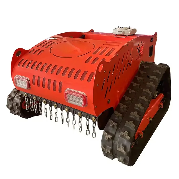 Electric Tracked Mini Lawn Mower With Four Strokes And Zero Turning Remote Control For Lawn Mower Export