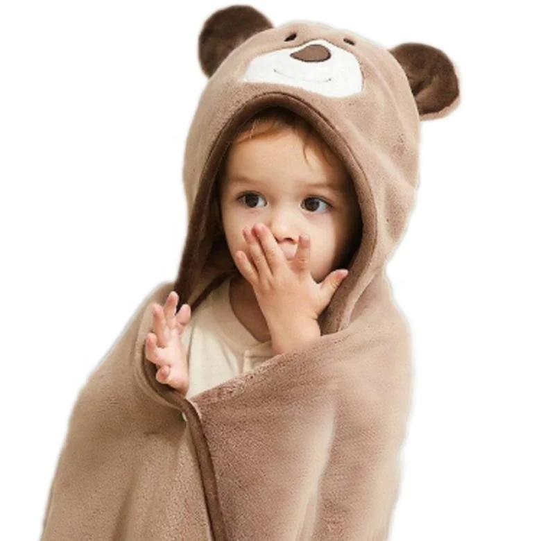 Лидер продаж Прямая поставка с завода оптовая продажа детское мягкое милое Фланелевое одеяло в виде животного медведь игрушка одеялом