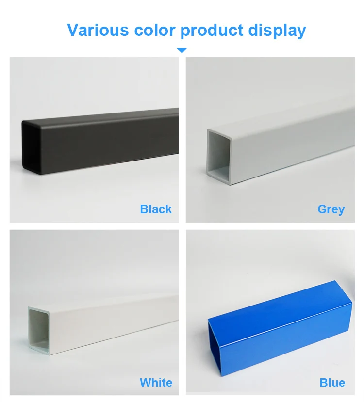custom cut plastic tubes  blue gray upvc pipes 3 Inch sizes square astm electrical plastic square tubing pvc pipe