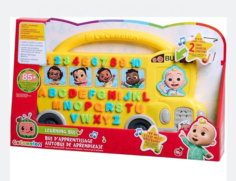 Learning Bus toy over 85 Learning Phrases, Counting, Alphabet, Music, Sounds, Yellow, Kids Toys for Ages 18 Month