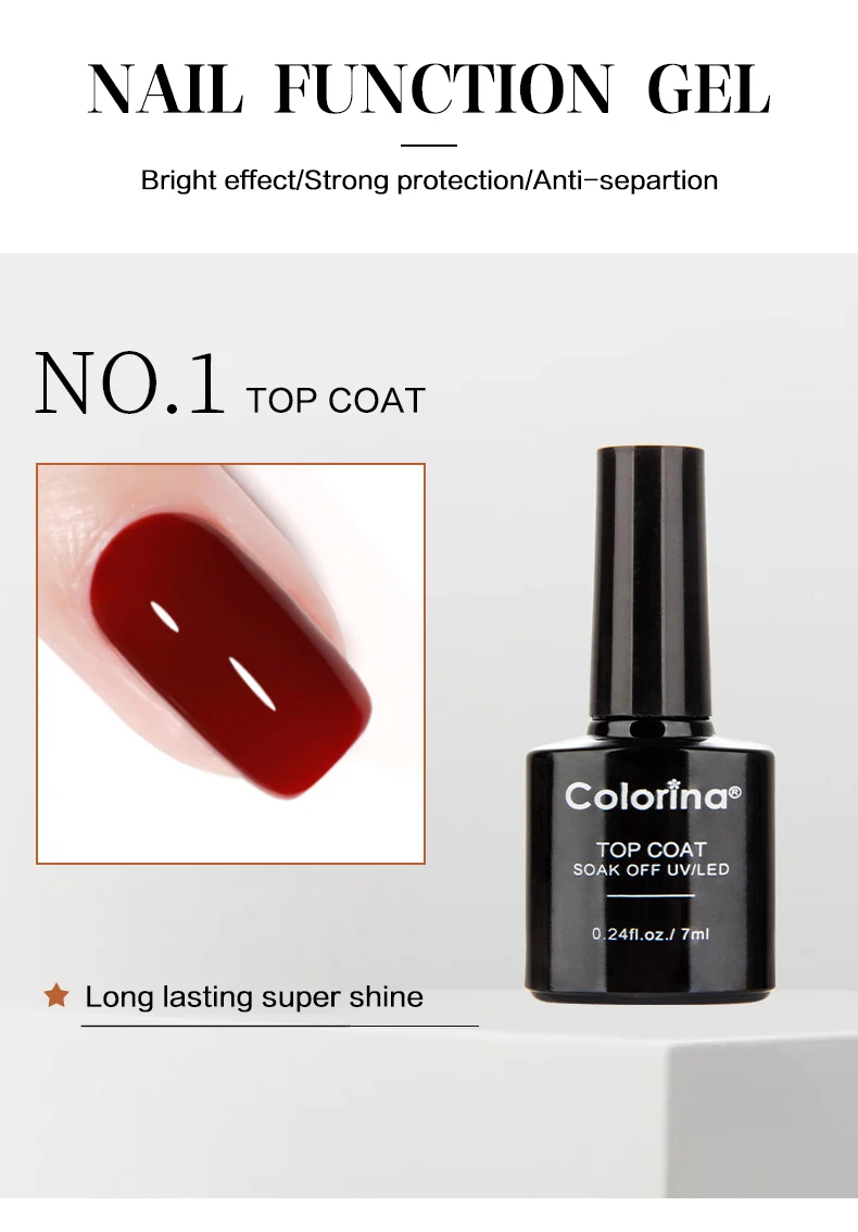 Salon Factory Custom Logo OEM Varnish Lacquer Manicure Transparent UV Gel Top Coat Base Matte Nail Polish