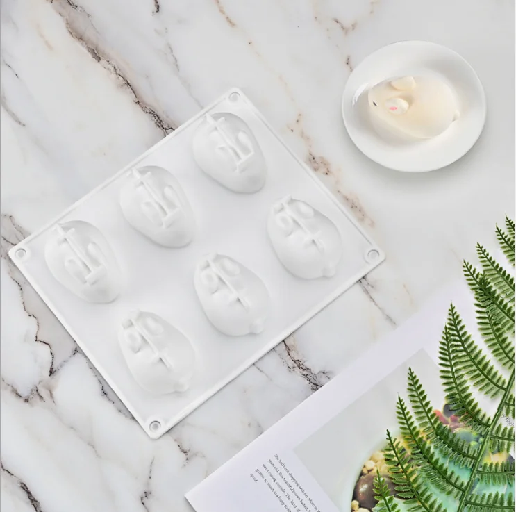 BPA Free Truffle Bakeware Mousse Mould Silicone 3D Rabbit Cake Mold Dessert Maker Baking Pastry Decorating Accessories Bunny