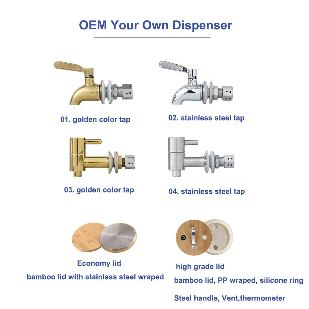 self-service beer beverage barrel Heat-resistant water glass juice jar with faucet