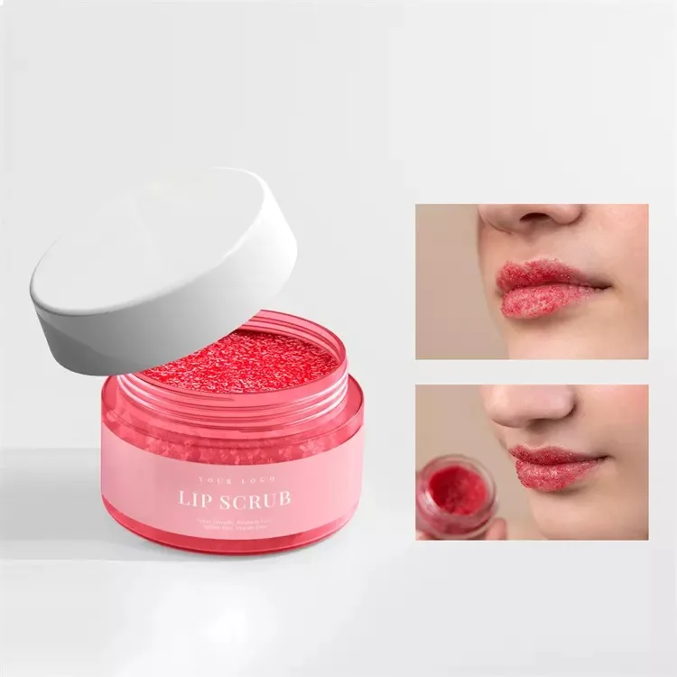 OEM Private Label Lip Care Exfoliating Repair Moisturizing Organic Jojoba Sugar Lip Scrub With Logo