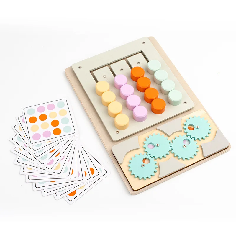 Montessori Wooden Abacus Preschool Counting Calculator Kids Early Educational Teaching Toys Children Hand-eye Coordination Set