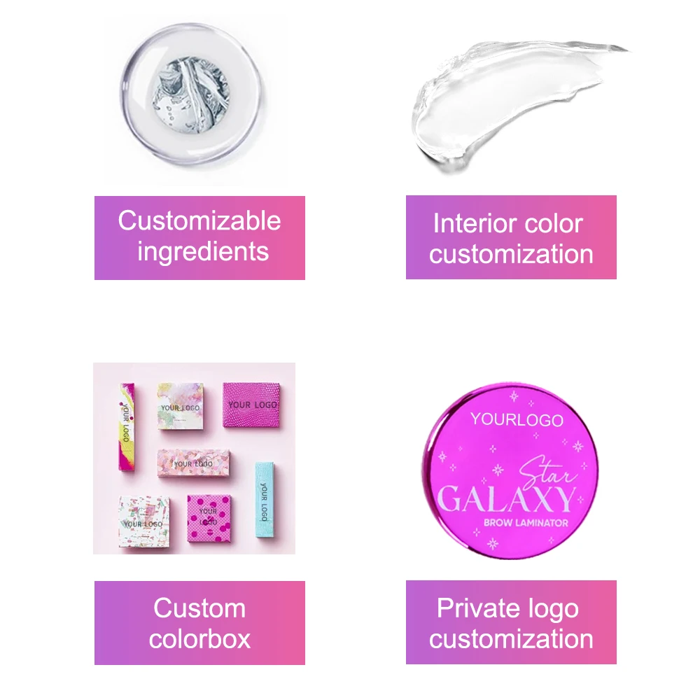 New Design Super Sticky Waterproof Long-lasting Vegan Tint Private label Eyebrow Styling Freeze Wax Gel