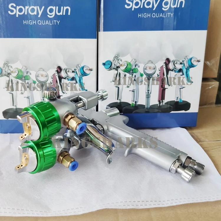 PT-29 HVLP Double dual Nozzle Air Spray Gun 1.3mm Nano spray plating gun