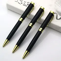 2023 wholesale Metal rotating ballpoint pen Smooth signature pen Gift stationery with laser LOGO