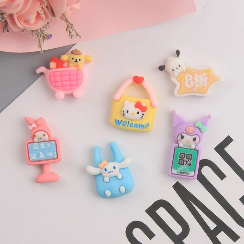 Супермаркет полимерные шармы сумка для покупок корзина код Sanrio мелодия котенок украшение телефона