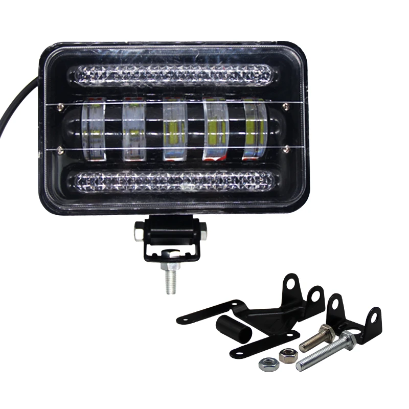 2021 JR Angel Eye Ip67 Truck Projector Offroad High Low Flashing Car 12v Square 50w 7 Inch Led Headlight /working Light