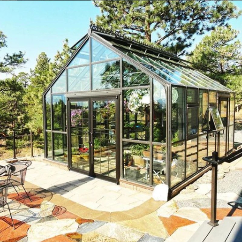 customized design all season aluminum frame winter garden sunroom glass conservatory for solarium manufacturer made in china