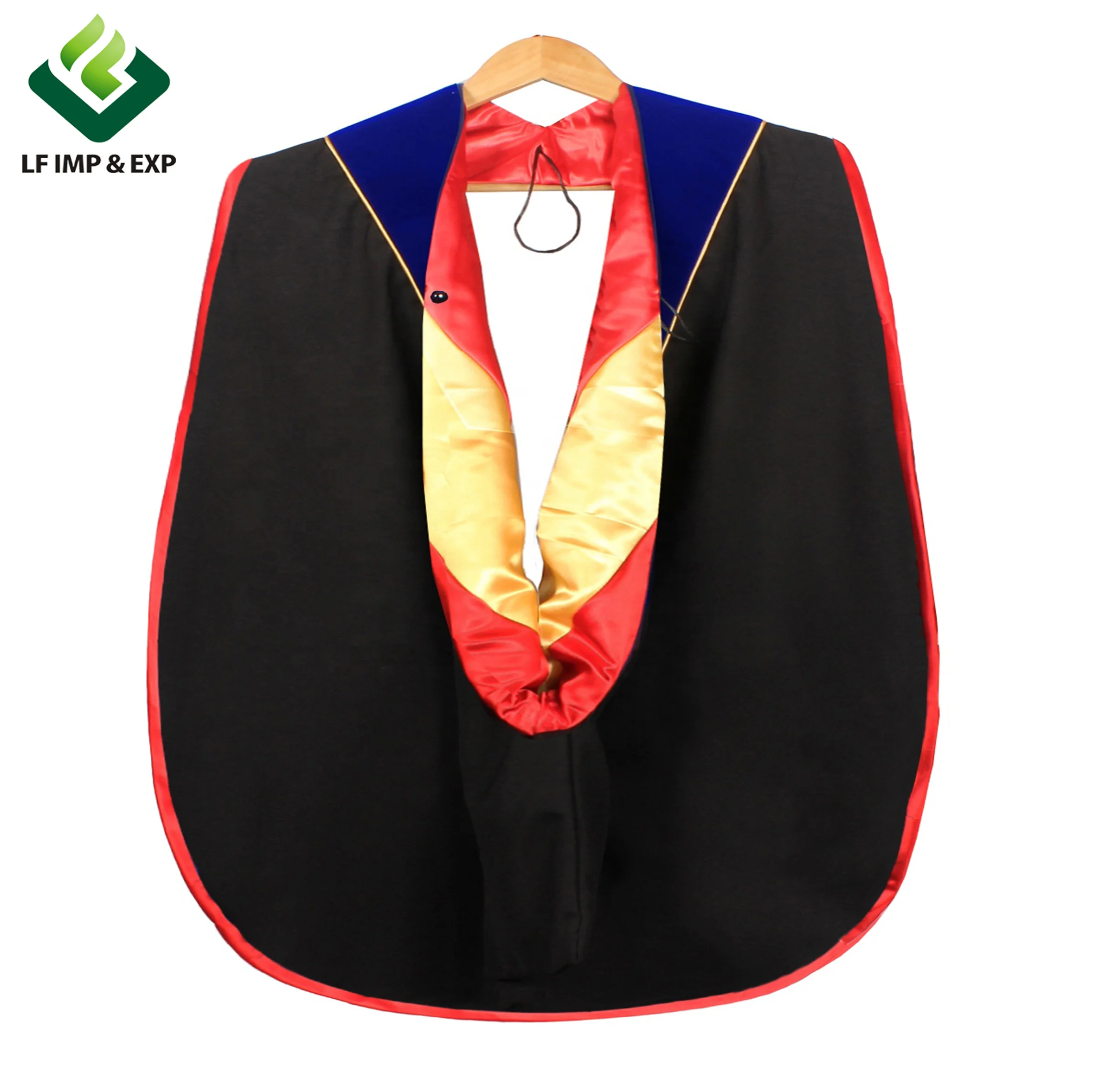 wholesale velvet phd robe/PHD Gown/doctoral robe suit plus size graduation gown