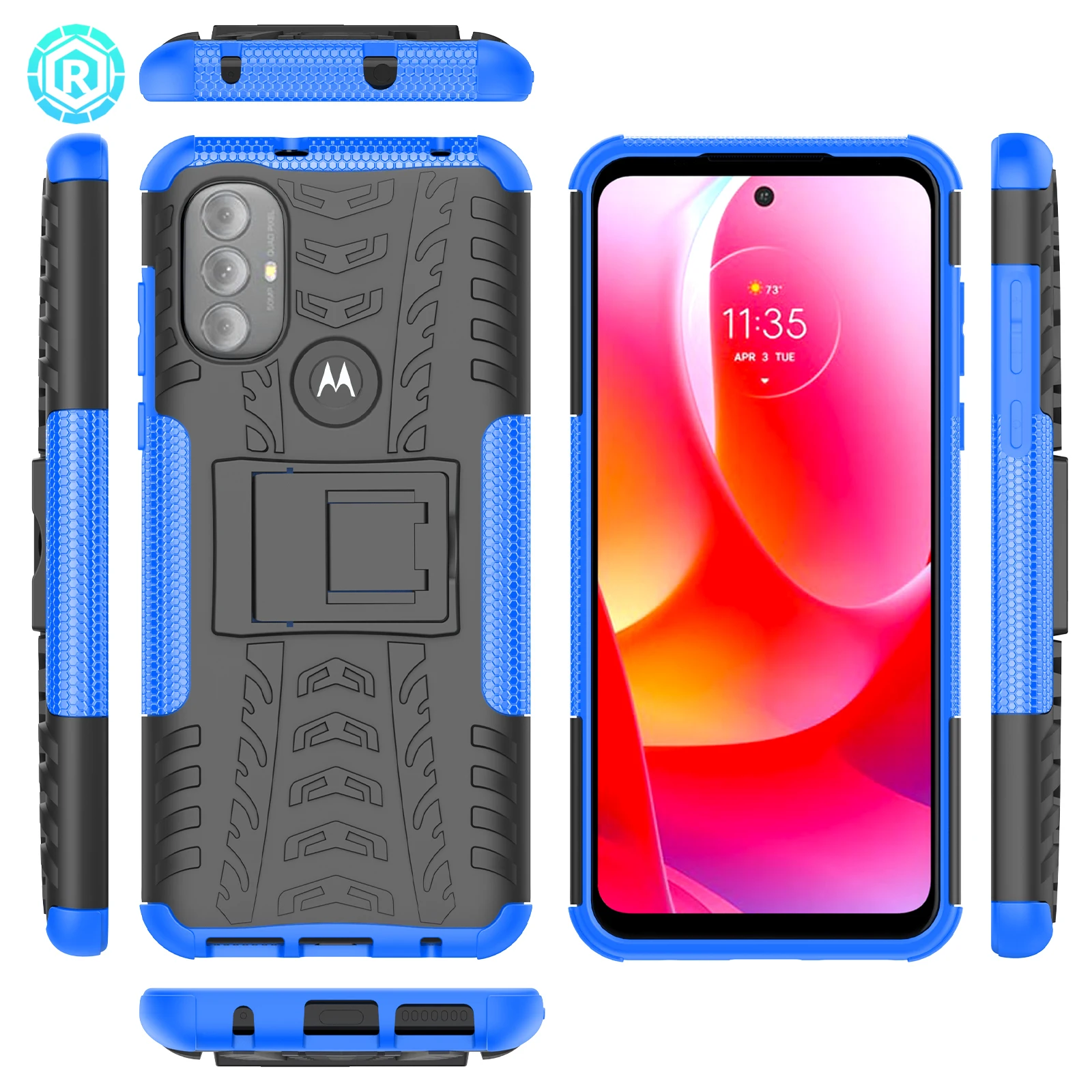 2022 Newest Model TPU PC Hybrid Anti Gravity Full Protect Phone Case With Foldable Kickstand For MOTO G POWER 2022