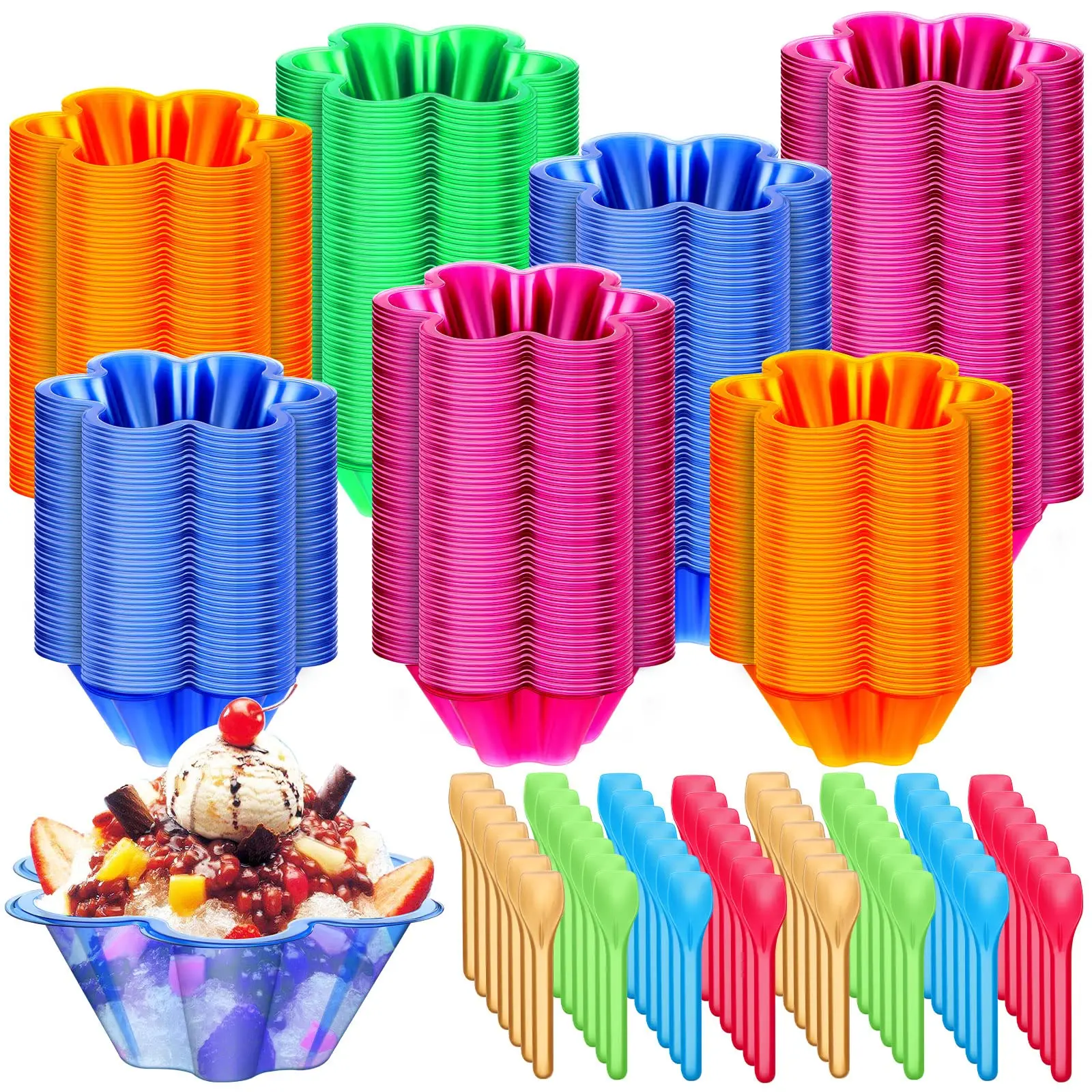 Wholesale Eco Friendly Disposable Dessert Mini Mousse Party Supply Thicken Plastic Cups for Ice Cream