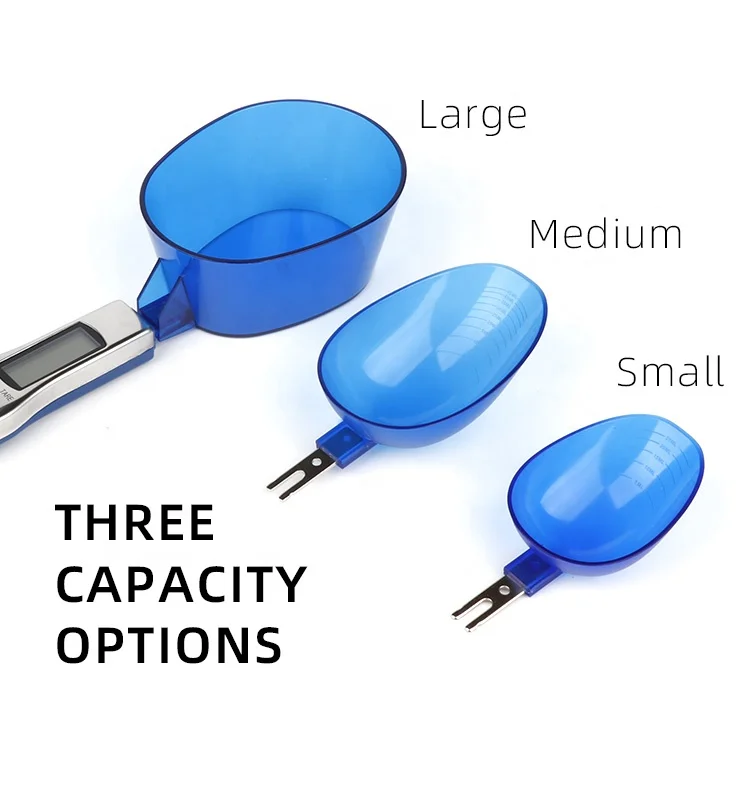 Basic Customization Electronic Cooking Tool Digital Kitchen Weighing Spoon Scale with S M L Scoop