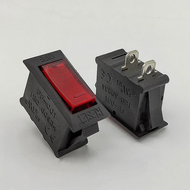 3-20A SPST 2Pin ON-OFF Rocker Type Circuit Breaker Switch Overload Protector