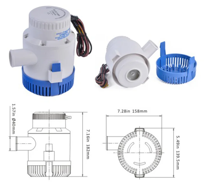 Singflo 3700GPH 12/24 вольт автоматическое отключение микро лодка неавтоматический откачивающий насос лодка морской погружной водяной насос