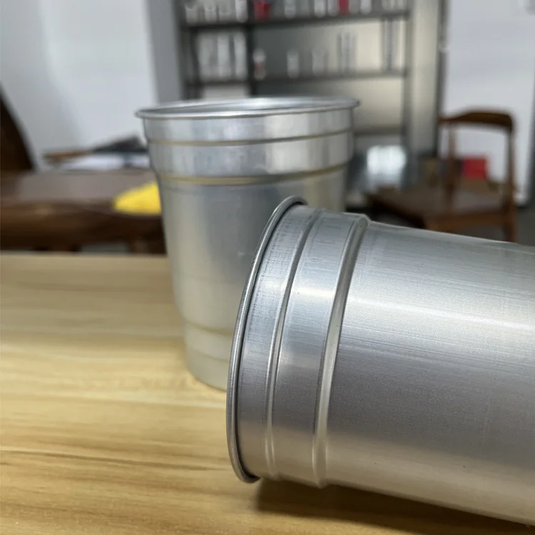 New Arrival Creative Eco-Friendly Bpa Free Recycled Beverage Cold Drinking Cup Aluminum 16 Oz 500Ml Beer Mug