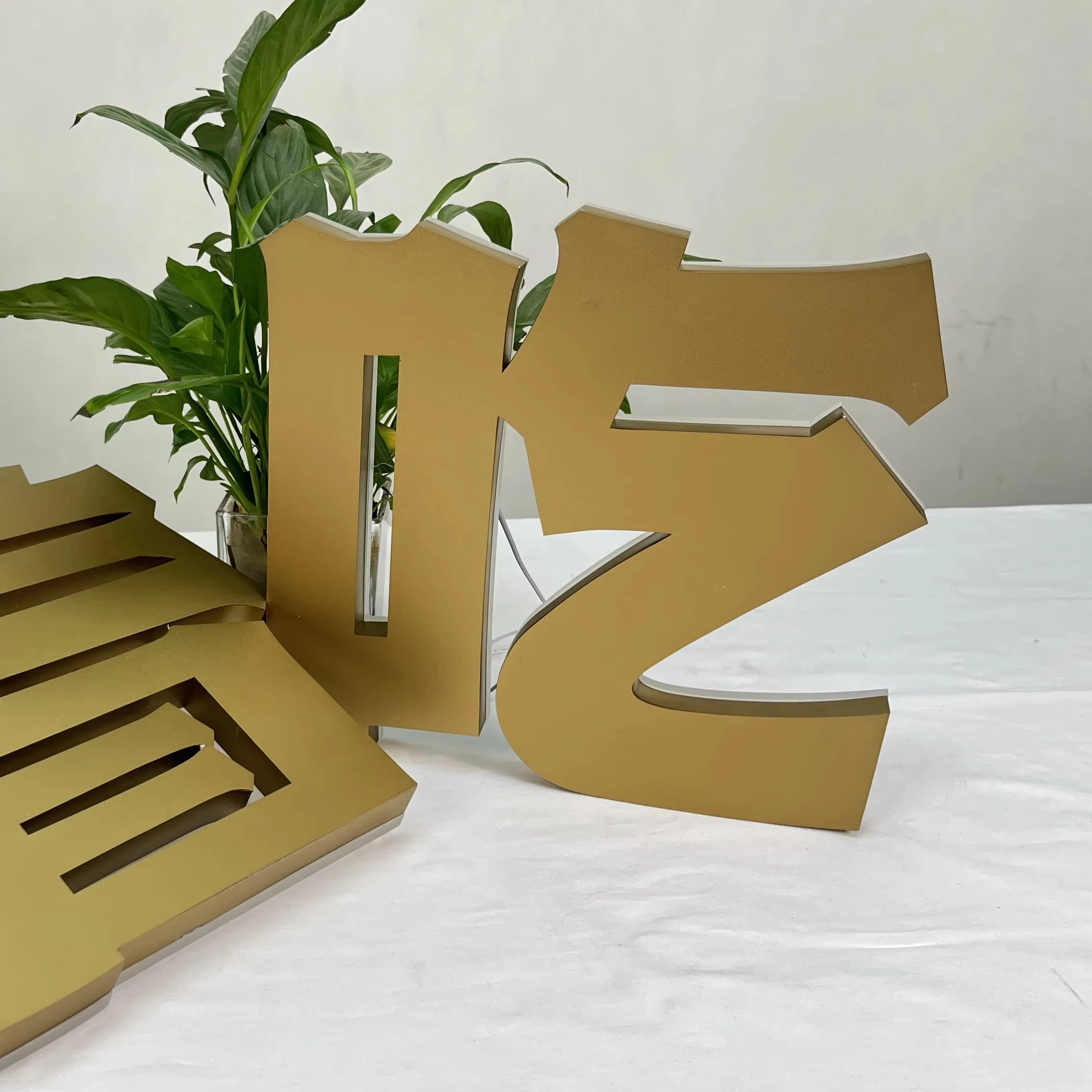 Custom LED Backlit Stainless Steel Letters | 3D Aluminum Letter Sign for Shops & Businesses