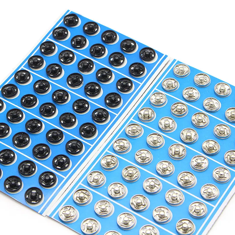 10/12/14/16 mm Black/Silver Metal Snap Fasteners Press Button Stud Sewing Garment Accessories G0607