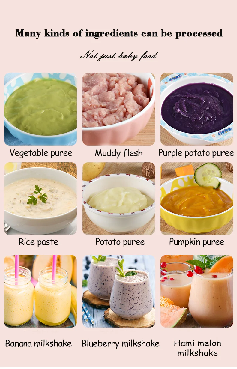 Factory custom 400ml stainless steel automatic mixer cooking machine baby food processing machine