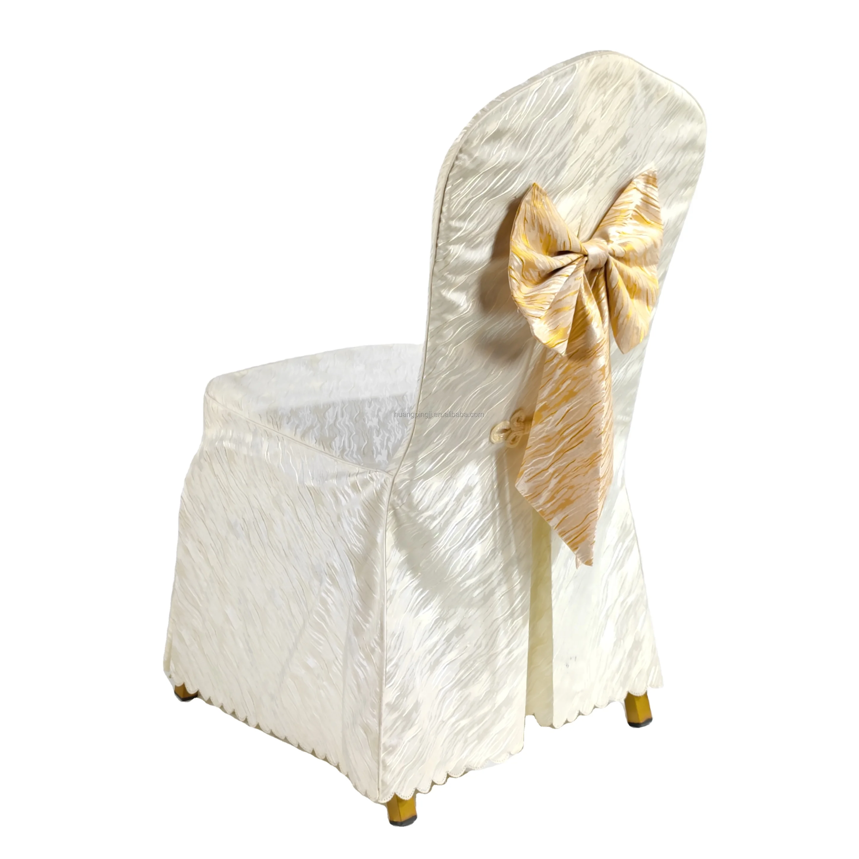 Chair Cover New for Hotel Banquet Wedding Printed Stretch Spandex Design Red Hot Sale Chair Cap Covers Satin 6304939000 Huangpin