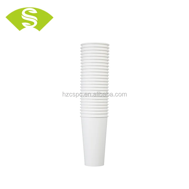
White Disposable Paper Cups 16 oz Coffee Drink Hot Cup Perfect for Water, Tea, Hot Cocoa 