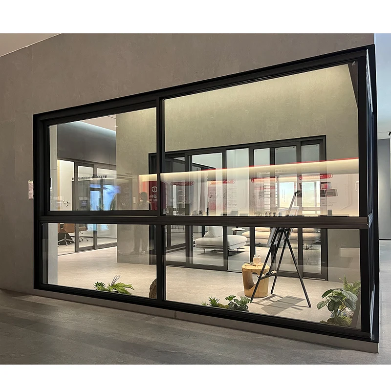 Hotel Waterproof Double Glazed Fixed Glass Aluminium Air Ventilation Sliding Balcony Window