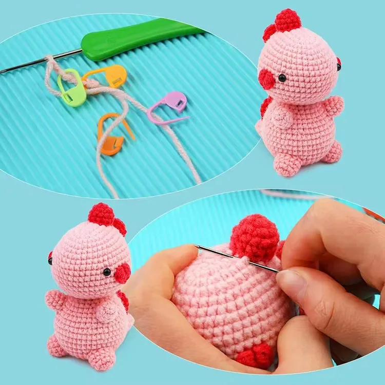 Crochet hand sewing animal toy set yarn for knitting yarn for adults and kid other embroidery usable sewing supplies